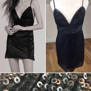 Saylor X Free People Frankie Black Sequin Dress